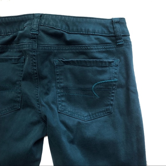 AEO | BLACK TUXEDO STRIPE TEAL JEGGING - Picture 4 of 5